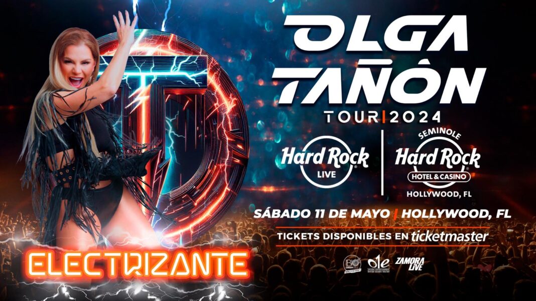 Olga Tañón presenta su Electrizante Tour 2024 en Hard Rock Live de Hollywood, FL