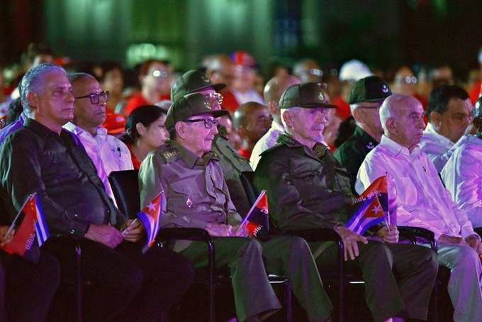 Presiden Raúl Castro y Díaz-Canel acto del 26 de Julio en Cuba
