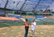 Noboa y la directora de Proyectos de la Presidencia ven con buenos ojos trabajos de remodelación Estadio Tetelo Vargas