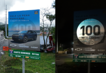 Santo Domingo Motors transforma vallas publicitarias de Chevrolet en señales de tránsito