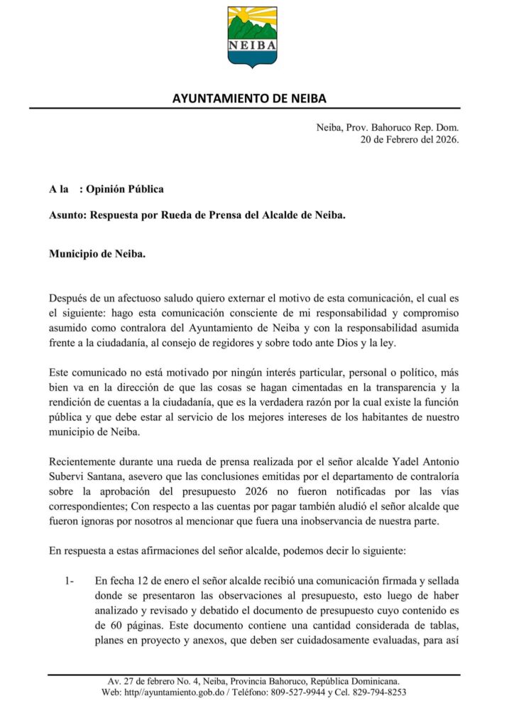 La imagen actual no tiene texto alternativo. El nombre del archivo es: Contralora-de-Neiba-denuncia-inconsistencias-financieras-y-deudas-no-registradas-en-Presupuesto-2026.jpg