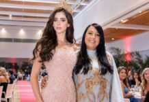 Giannina Azar deslumbra en Mónaco con su colección “María Antonieta” junto a Miss Universo