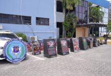 DINTEL de la Policía y Ministerio Público ocupan 87 máquinas tragamonedas que operaban ilegalmente en Santo Domingo y San Cristóbal
