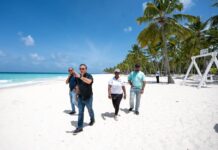 Jean Luis Rodríguez realiza levantamiento para la construcción de un nuevo muelle pesquero en Isla Saona