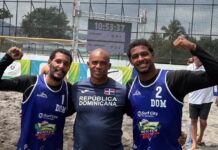 Hayerling De Jesús y Oscar Martínez ganan oro en voleibol playa