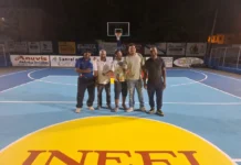 INEFI entrega remodelación cancha Pedro Emilio Reyes para apertura Juegos San Vicente